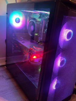 Ryzen 5 3600 6-Core/12-Thread, Radeon RX 5600 XT 6GB, 16GB RAM, 1TB NVMe SSD + 240GB SATA SSD, Wi-Fi, Windows 11 Pro, tempered-glass case with RGB fan