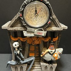 The Nightmare Before Christmas Money Bank with Clock Jack Skellington As-Is