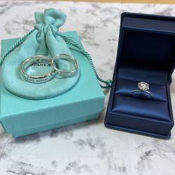 2.5 Carat Engagement Ring & 2 Tiffany’s Bands 