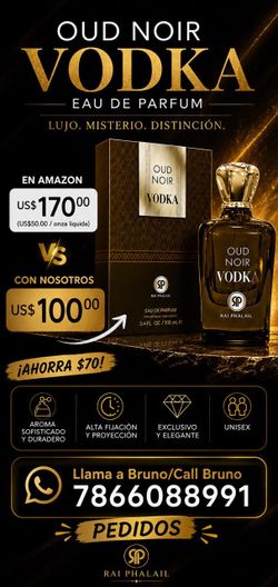 Oud Noir Vodka Eau de Parfum by Rai Phalail