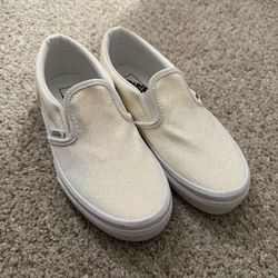 White Sparkle Vans