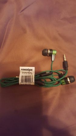 Power Excel braided stereo earbuds with mic