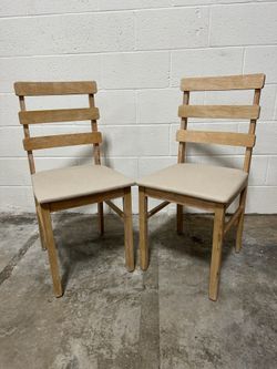 Solid Wood Dining Chairs 2 pcs
