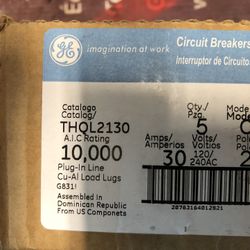 GE 2 pole 30 amp breakers