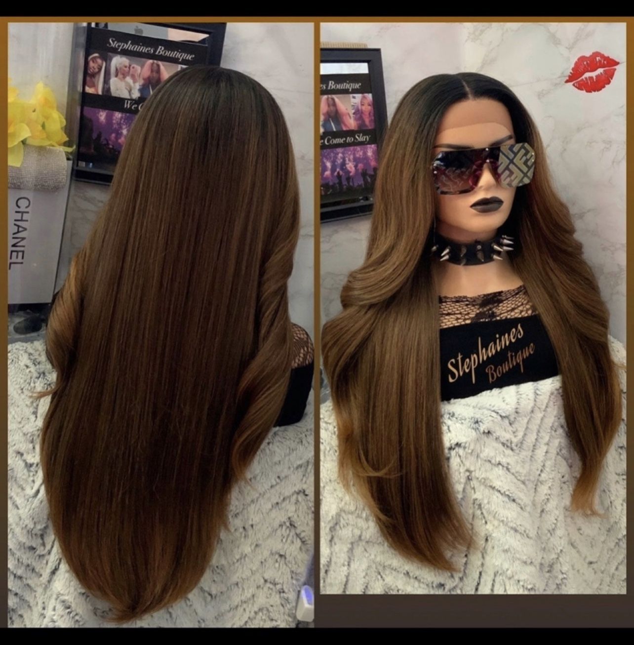 Human Hair Blended Lace Front Wig 