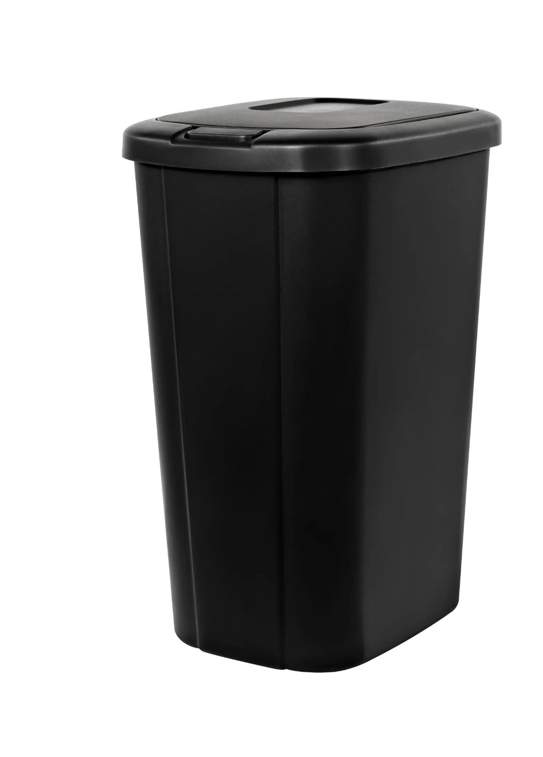 Hefty Kitchen Trash Can, 13.3 Gallon Plastic Touch Top Garbage Bin with Push Button Lid, Black