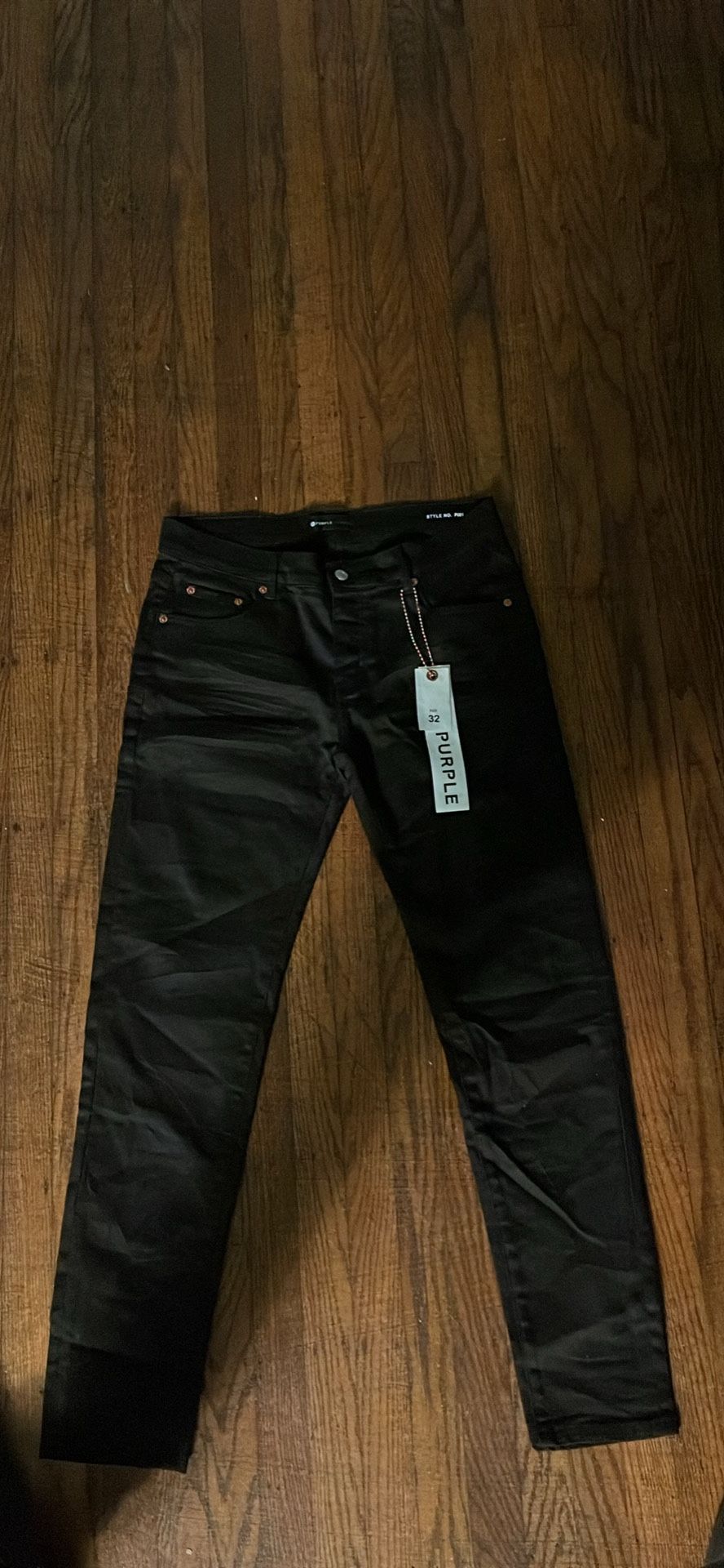 Black Purple Jeans Size 32