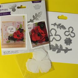 Beautiful NAME BRAND 8pc Wild Poppy Set Die cut Set!’