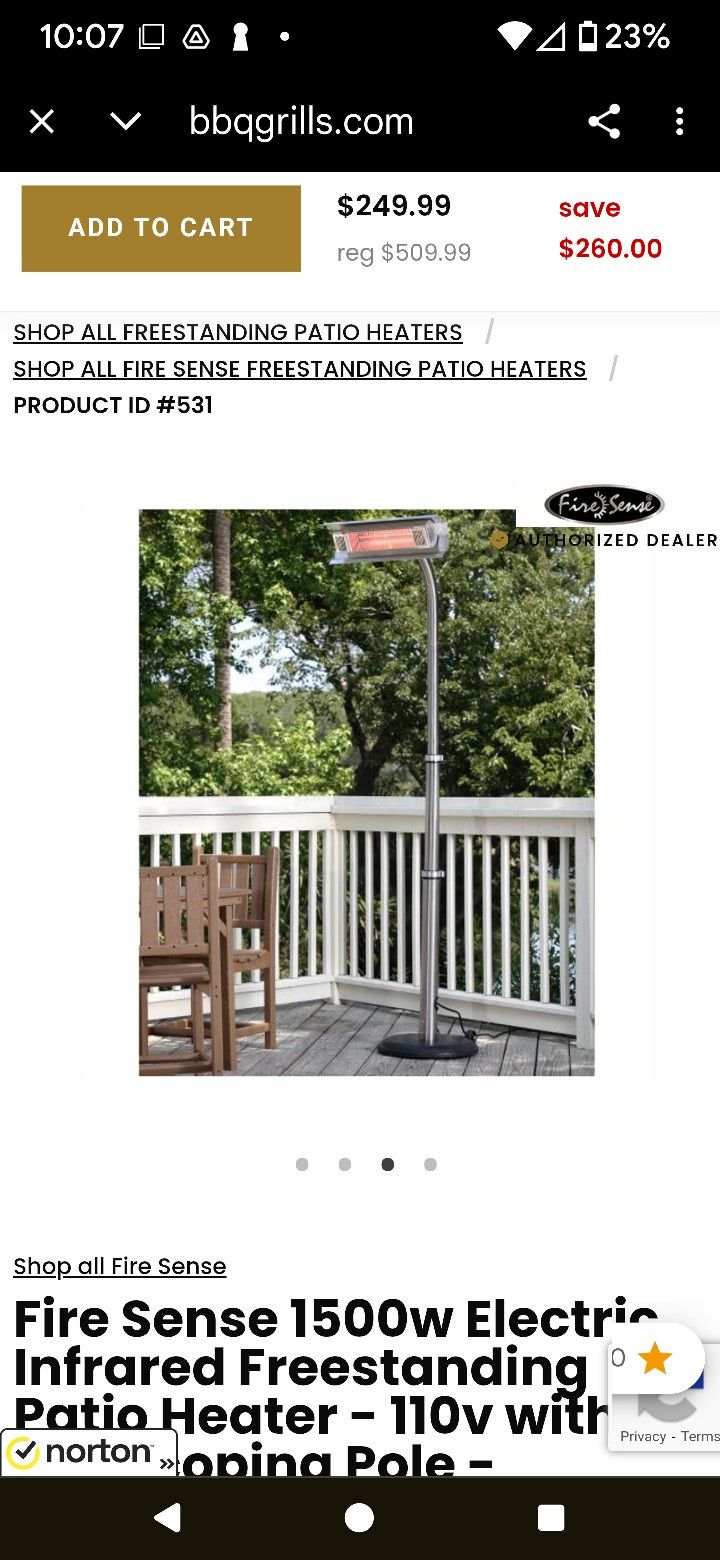Outdoor Electric Heater 1500 Watt