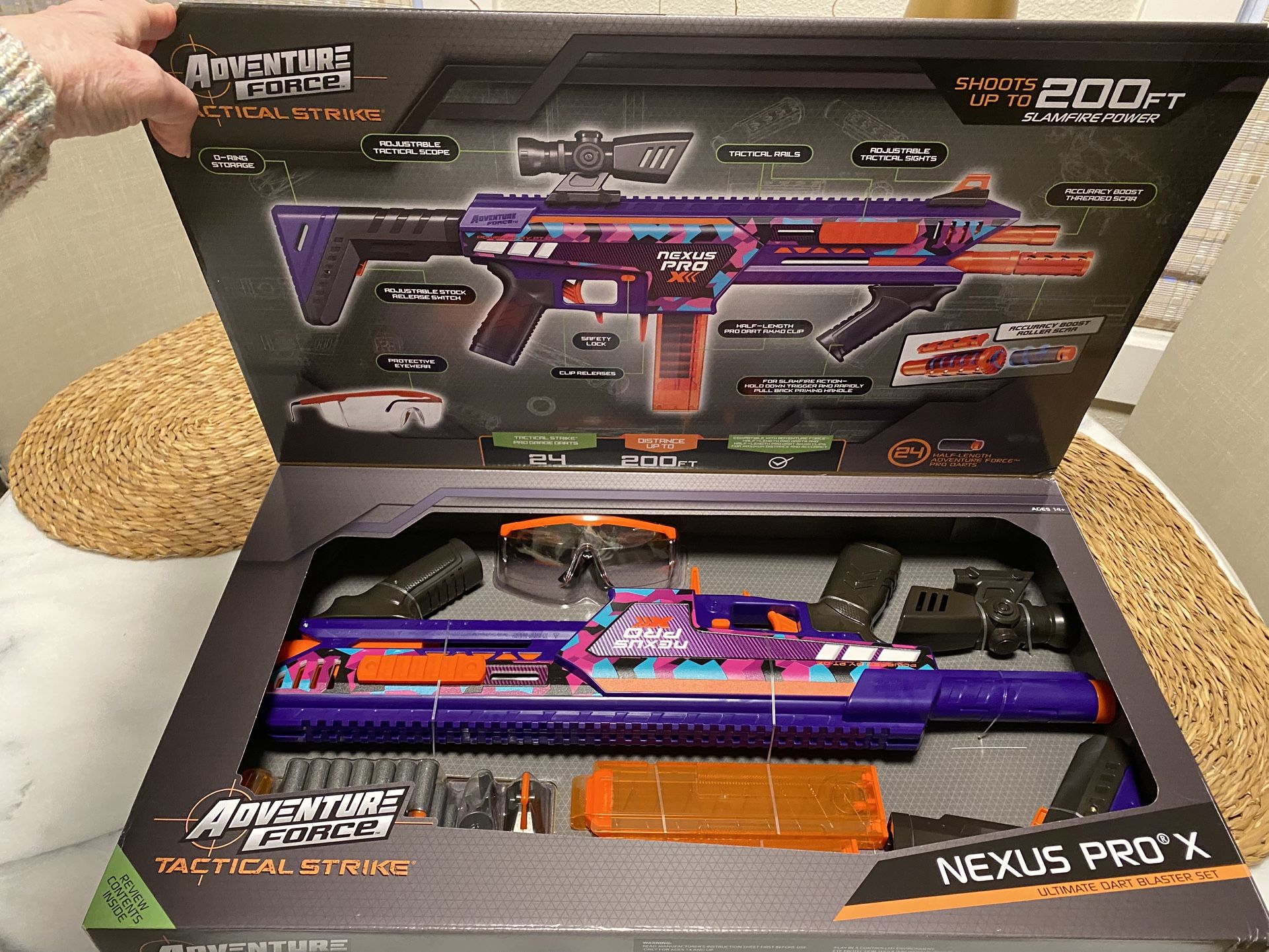 Adventure Force Tactical Strike Nexus Pro X Manual Ultimate Foam Dart Blaster with 24 Foam Darts NEW in Box