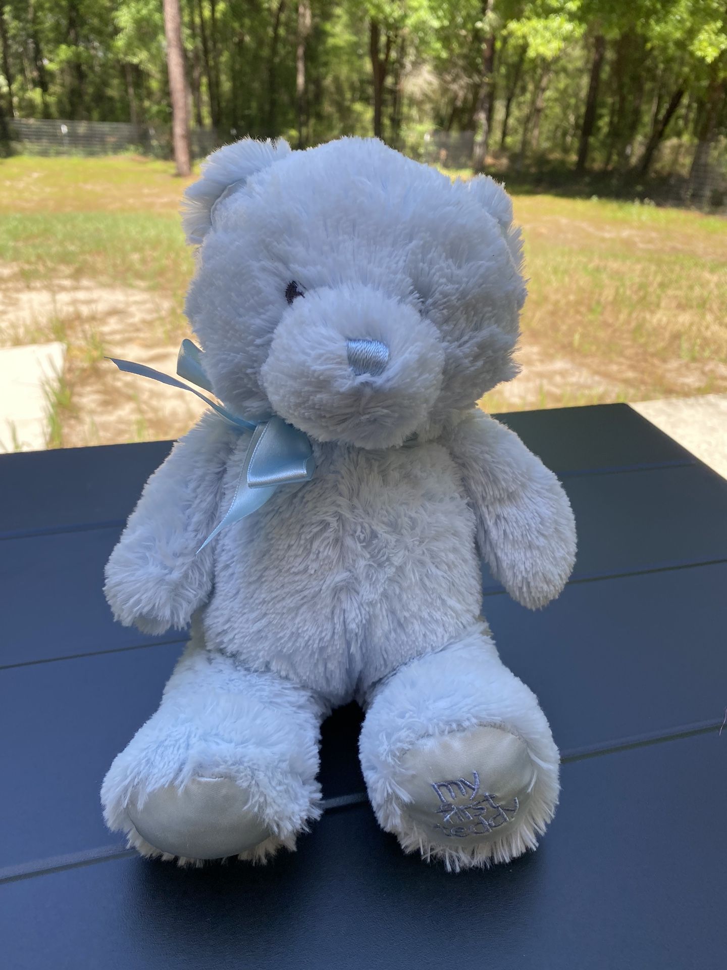 Baby GUND My 1st Teddy Bear Stuffed Animal Plush Baby Boy Blue 10"