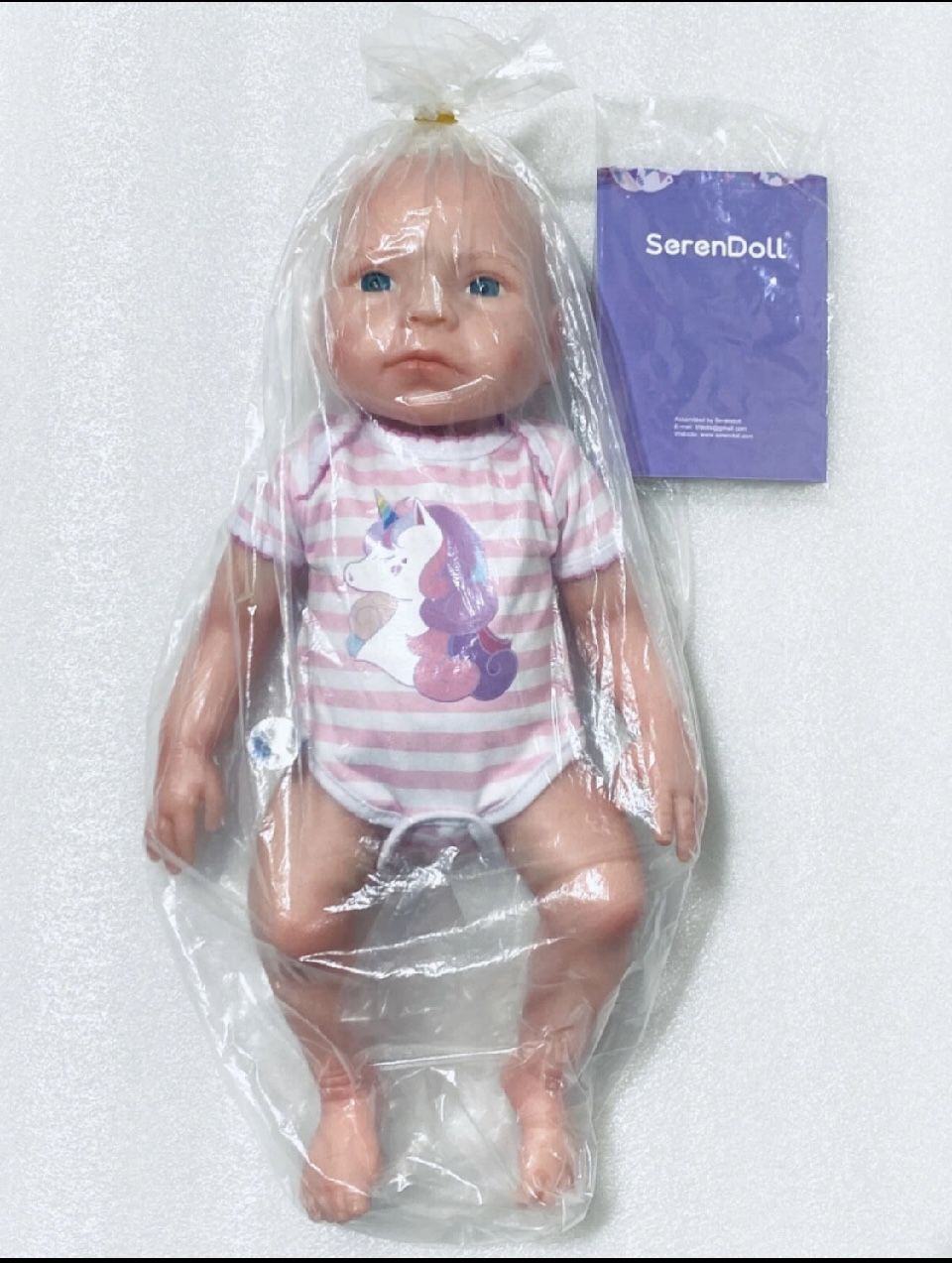 New SERENDOLL 18.5β Realistic Full Silicone Baby Lifelike Baby Reborn Doll, Girl