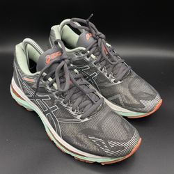 ASICS GEL-Nimbus 19 T750N Running Shoes Women's Size 8.5 Carbon/Mint/Coral