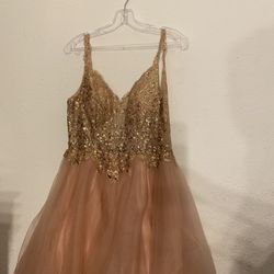 Pink Wit Gold Dress 