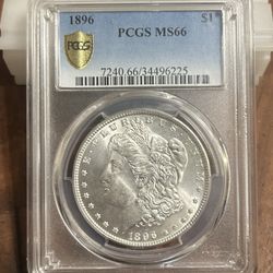 1896 Morgan Dollar, MS 66, VAM-19