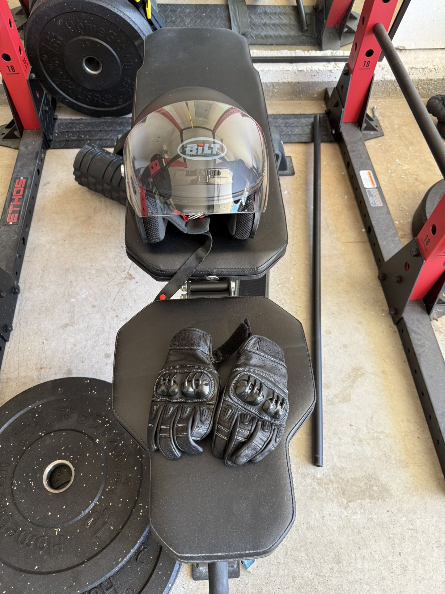 Motorcycle Helmet And Gloves