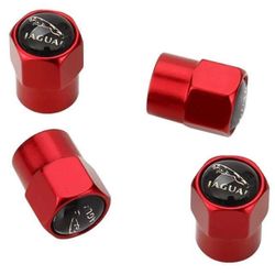 5pcs Jaguar Black Background Logo Tire Valve Caps