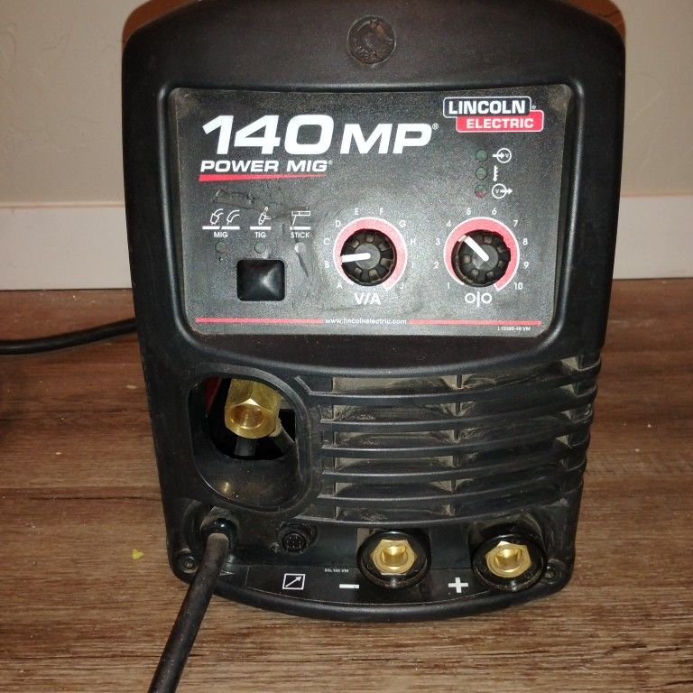 LINCOLN ELECTRIC Multiprocess Welder: Power MIG 140MP, DC, MIG/Stick/TIG Pack