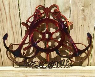 NEW! Welcome Anchor Metal Art