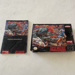 Street Fighter II  Super Nintendo Box & Manuel Only 
