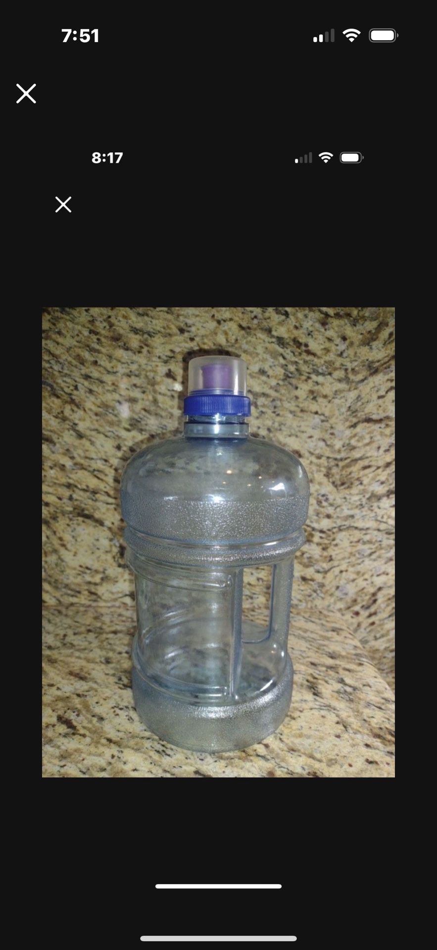 2.2 Liter Water Bottle, New Without Tags, Never Been Used