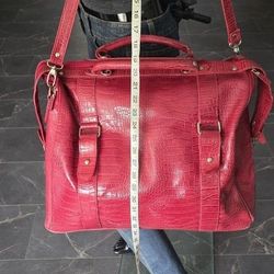 Bath & Body Works Faux Crocodile Leather 
18 x 13 x 10 