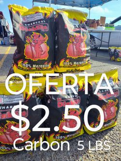 OFERTA Carbon Bolsas 5 Lbs $2.50 