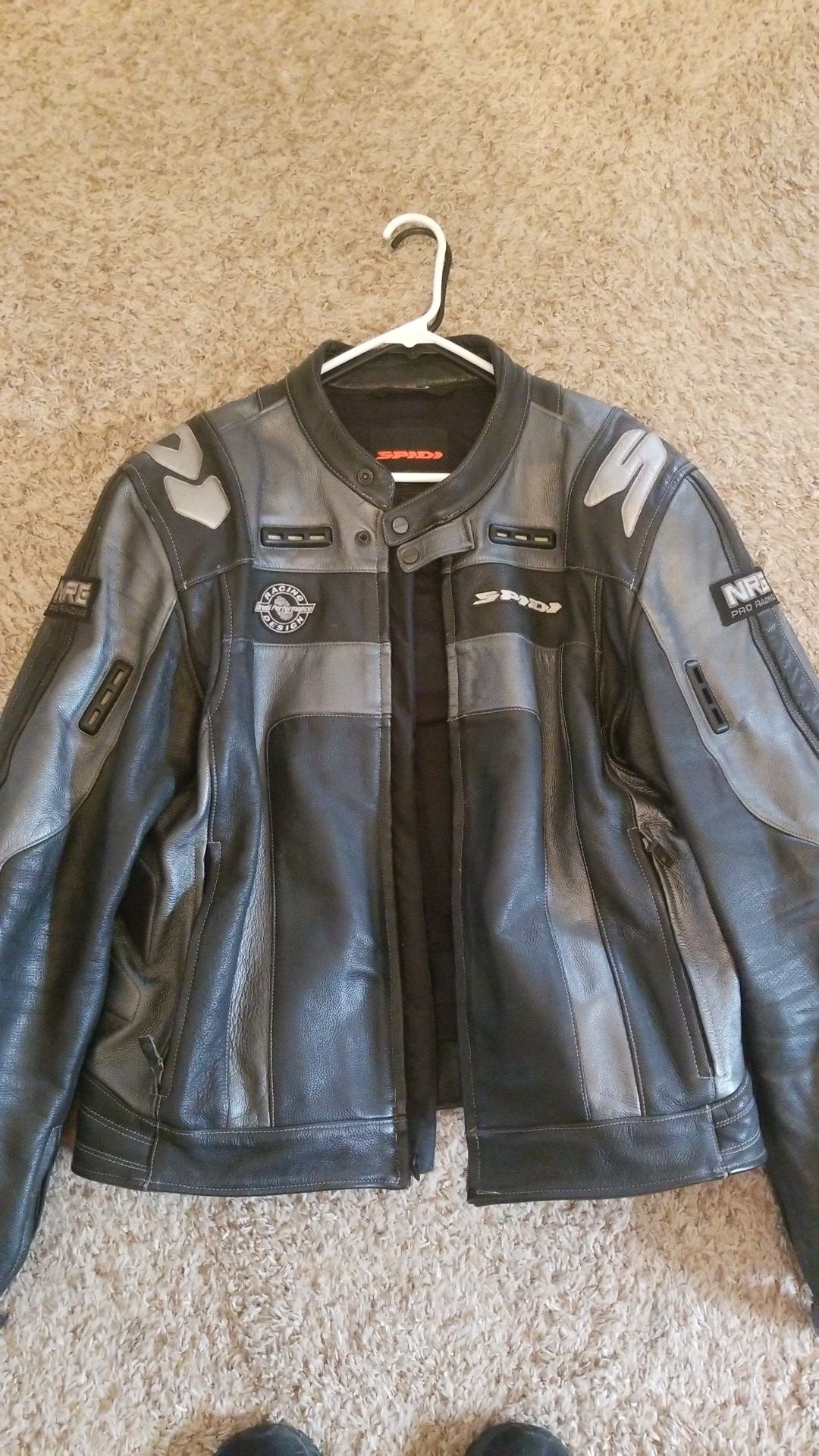 Spidi leather motorcycle jacket.