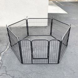 (Brand New) $55 Pet 6-Panel Playpen, Each Panel (24” Tall X 32” Wide) Heavy Duty Dog Exercise Fence Gate Crate Kennel 