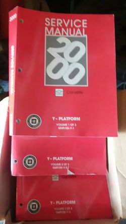 Service manuals for 2000 corvette, good for all C5s