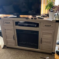 Heavy T.v Stand With Fireplace