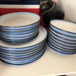 Sango eggplant blue dishware