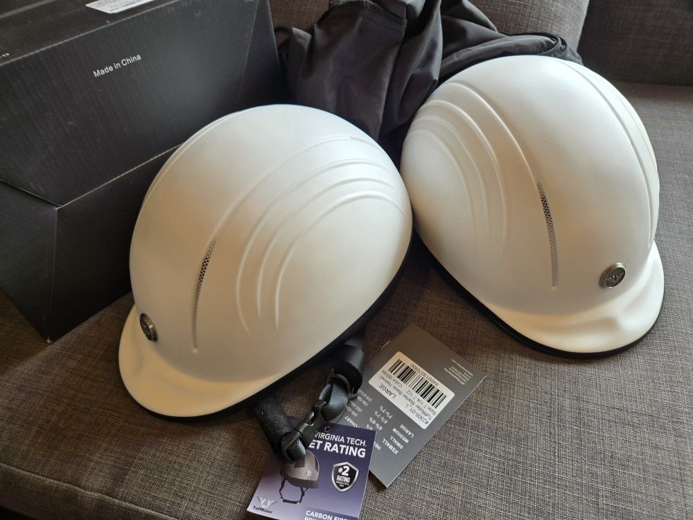 Horse Riding Helmets White Size Large New Never Worn Equestrian