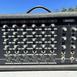 Crate PA-6, a 6-channel powered mixer PA head.