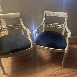 Painted Eastern Imperial  style arm chairs(2)