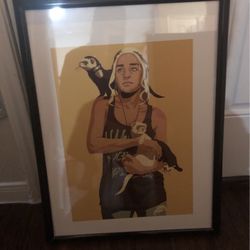 Girl With ferrets picture