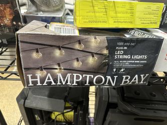 Hampton Bay 10-Light 12 ft. Plug-In LED G40 Copper Fairy String Light