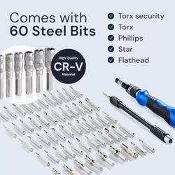 Precision Screw Driver Set 60n 1 Various Magnetic Bits