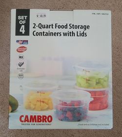 2-Quart Food Storage
Containers with Lids