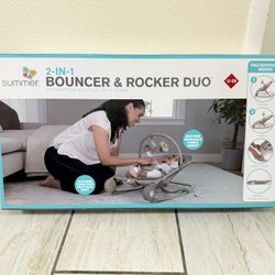 Brand New In Sealed Box Baby Bouncer And Rocker Duo