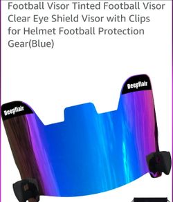 Adult football helmet visor blue