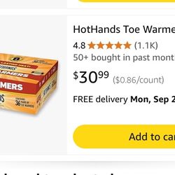HotHands Tie Warmers 36/Handwarmers 10