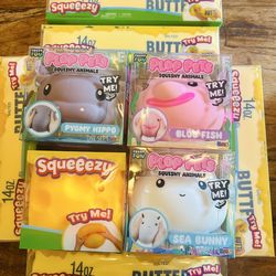 $25 EACH or 2 for $45 Squeezy Plop Pets Squishy Animal & Sunny Days Squeeeezy Butter!