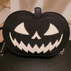 Mad Engine Halloween Jack O Lantern GITD Crossbody  Purse 