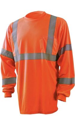 OccuNomix Hi-Vis Class 3 Safety Shirt Long Sleeve Reflective