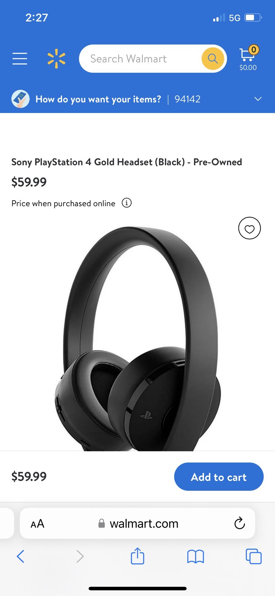 Sony PlayStation Gold Wireless Headset 