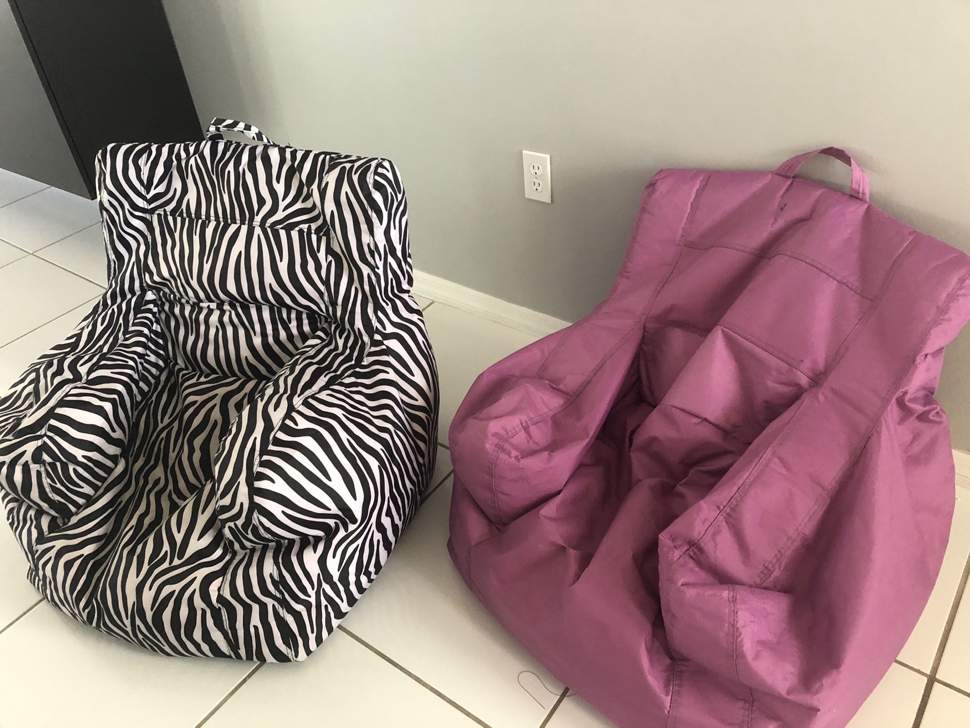 2 Adult- Big Joes Bean Bag Chairs