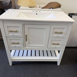 IRONCK Bathroom Vanity with Sink, 36" Modern Undermount Bathroom Sink Cabinet