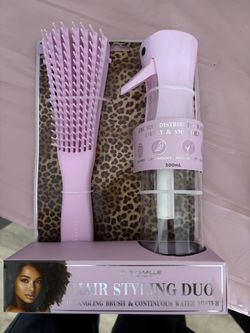 Hair Brush With Hair Spray Bottle