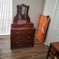 ANTIQUE DRESSER/ MIRROR